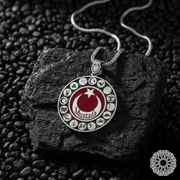 Ay Yıldız Gümüş Madalyon Modeli